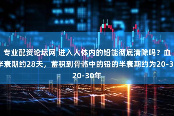 专业配资论坛网 进入人体内的铅能彻底清除吗？血铅半衰期约28天，蓄积到骨骼中的铅的半衰期约为20-30年