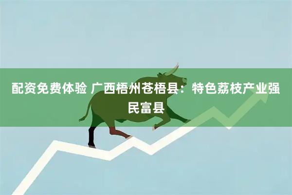 配资免费体验 广西梧州苍梧县：特色荔枝产业强民富县